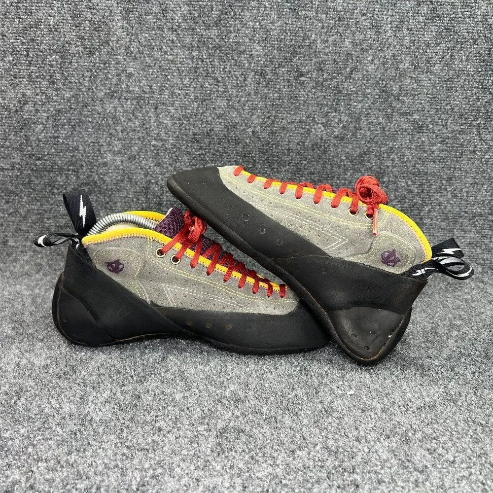 Evolv Astroman Climbing Shoes Men's Size 8 Grey‎ Mid Trax Rubber Rock Adventure